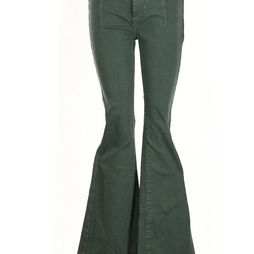 Free People Green Flare Pants